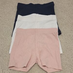 H&M Organic Cotton Ribbed Shorts Set Of 3